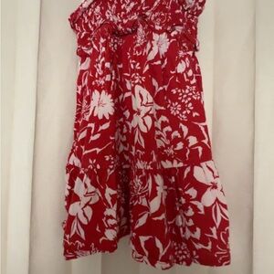 Old Navy Red and White Floral Dress